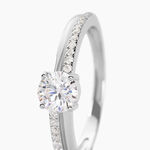 Bague Solitaire Sade Argent Blanc Oxyde De Zirconium - Bagues solitaires Femme | Histoire d&rsquo;Or