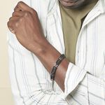 Bracelet Acier Blanc - Bracelets Homme | Histoire d&rsquo;Or