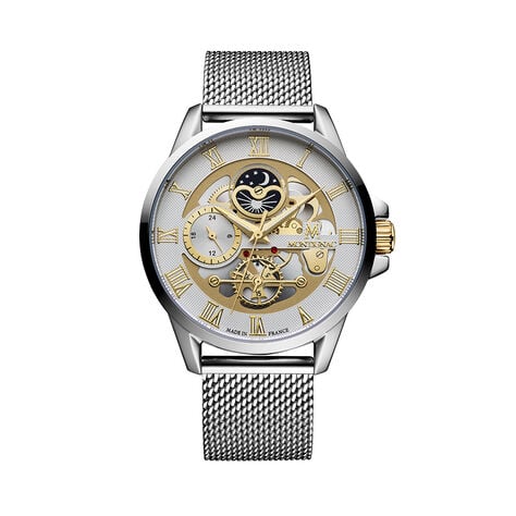 Montre Montignac Round Argent&eacute; - Id&eacute;es cadeaux Homme | Histoire d&rsquo;Or