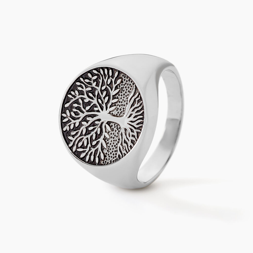 Bague Maximiliano Argent Blanc - Bagues Homme | Histoire d’Or