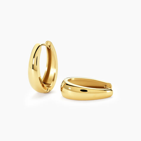 Créoles Houria Acier Jaune - Boucles d'oreilles créoles Femme | Histoire d’Or