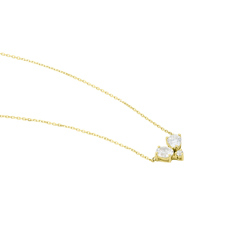 Collier Or Jaune Isidor Oxydes De Zirconium - Colliers Femme | Histoire d’Or