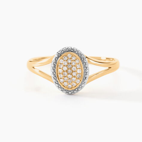 Bague Or Jaune Finola Diamants - Bagues avec pierre Femme | Histoire d’Or