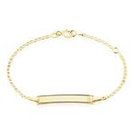 Bracelet Identit&eacute; Fanelia Maille Marine Or Jaune - Bracelets Communion Enfant | Histoire d&rsquo;Or