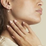 Cr&eacute;oles Or Blanc Topaze Azur - Boucles d'oreilles cr&eacute;oles Femme | Histoire d&rsquo;Or