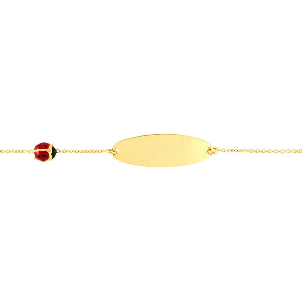 Bracelet Identité Holden Coccinelle Or Jaune - Bracelets Communion Enfant | Histoire d’Or