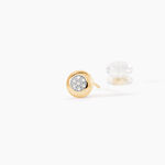Boucles D'oreilles Puces Laurissa Or Jaune Diamant - Boucles d'oreilles pierres pr&eacute;cieuses Femme | Histoire d&rsquo;Or