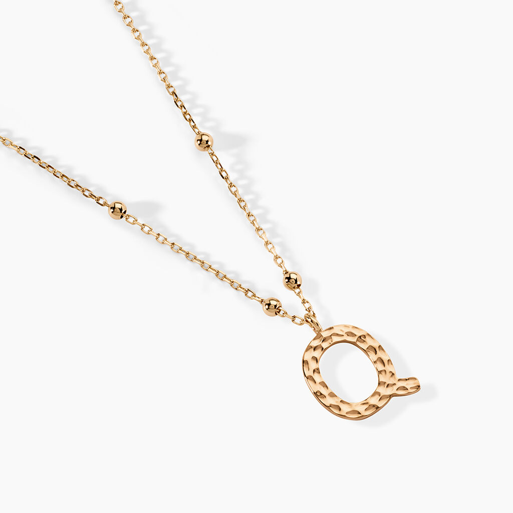 Collier Plaqu&eacute; Or Jaune Lettra - Bijoux sans pierre Femme | Histoire d&rsquo;Or