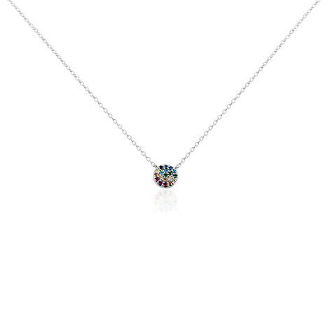 Collier Antonienne Argent Blanc Oxyde De Zirconium - Colliers fantaisie Femme | Histoire d&rsquo;Or