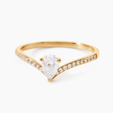 Bague Frigg Or Jaune Oxyde De Zirconium - Bagues solitaires Femme | Histoire d&rsquo;Or