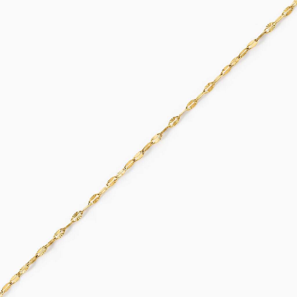 Bracelet Annette Acier Jaune - Bracelets cha&icirc;ne Femme | Histoire d&rsquo;Or