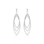 Boucles D'oreilles Pendantes Shiny Argent Blanc - Boucles d'oreilles fantaisie Femme | Histoire d&rsquo;Or