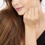 Alliance Inayah Ruban Plat Argent Blanc - Alliances Famille | Histoire d&rsquo;Or