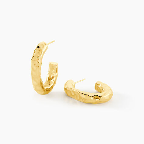 Cr&eacute;oles Mimi Acier Jaune - Boucles d'oreilles cr&eacute;oles Femme | Histoire d&rsquo;Or