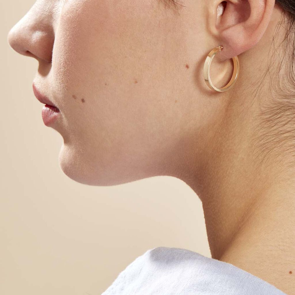 Créoles Cody Or Jaune - Boucles d'oreilles créoles Femme | Histoire d’Or
