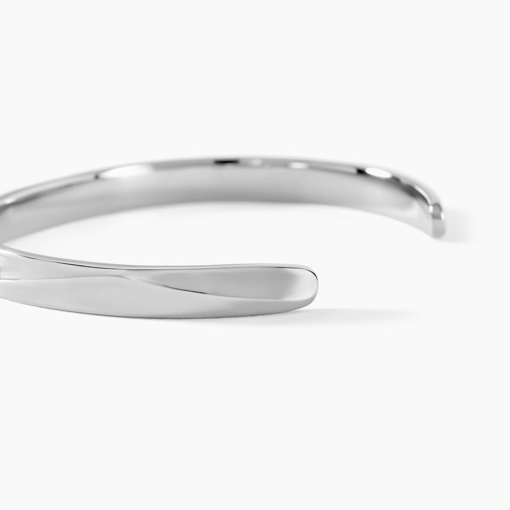 Bracelet Jonc Positano Acier Blanc - Bracelets joncs Homme | Histoire d’Or
