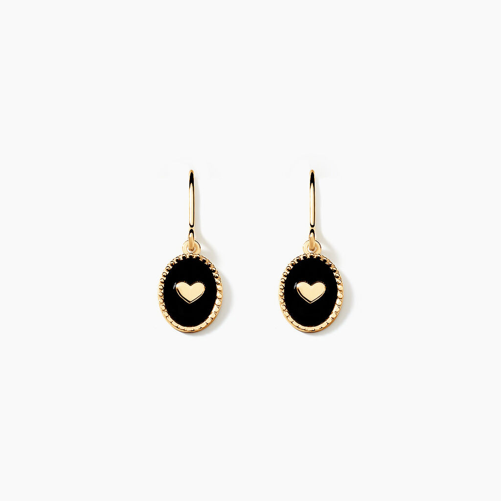 Boucles D'oreilles Puces Black Jack Or Jaune - Clous d'oreilles Femme | Histoire d&rsquo;Or