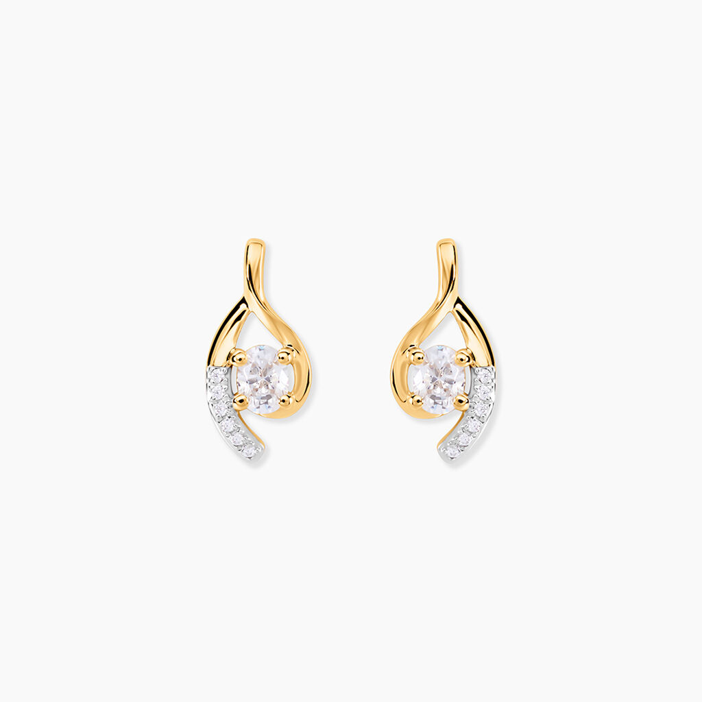 Boucles D'oreilles Sagesse Or Jaune Oxyde Oxyde - Clous d'oreilles Femme | Histoire d&rsquo;Or