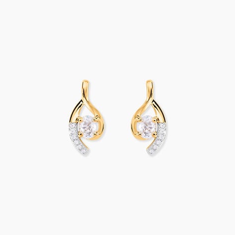 Boucles D'oreilles Sagesse Or Jaune Oxyde Oxyde - Clous d'oreilles Femme | Histoire d&rsquo;Or