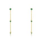 Boucles D'oreilles Pendantes Emeald Is The New Black Or Jaune Emeraude - Boucles d'oreilles pendantes Femme | Histoire d&rsquo;Or