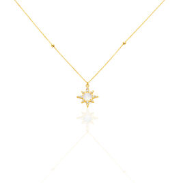 Collier Terry Or Jaune Calcedoine Et Oxyde De Zirconium - Colliers Femme | Histoire d’Or