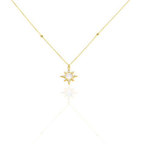 Collier Terry Or Jaune Calcedoine Et Oxyde De Zirconium - Colliers Femme | Histoire d’Or