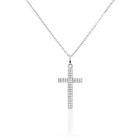 Collier Carola Argent Blanc Oxyde De Zirconium - Colliers fantaisie Femme | Histoire d’Or