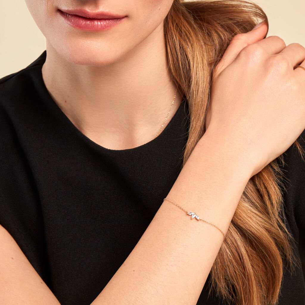 Bracelet Marquise Or Jaune Oxyde De Zirconium - Bracelets Femme | Histoire d’Or