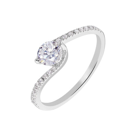 Bague Olly Or Blanc Oxyde De Zirconium - Bagues solitaires Femme | Histoire d’Or