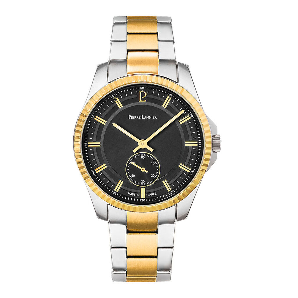 Montre Pierre Lannier Metropolitain Noir - Montres Homme | Histoire d&rsquo;Or