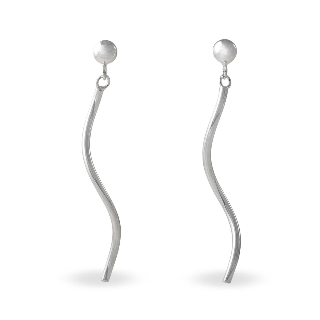 Boucles D'oreilles Pendantes Yaell Argent Blanc - Boucles d'oreilles fantaisie Femme | Histoire d’Or