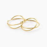 Cr&eacute;oles Seko&iuml;a Acier Jaune - Boucles d'oreilles cr&eacute;oles Femme | Histoire d&rsquo;Or