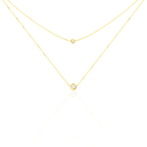 Collier Virguinia Or Jaune Oxyde De Zirconium - Colliers doubles et triples chaînes Femme | Histoire d’Or