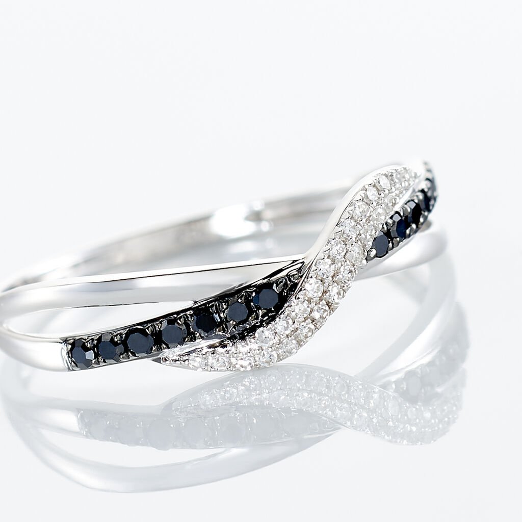 Bague Valencia Or Blanc Diamant - Bagues avec pierre Femme | Histoire d’Or