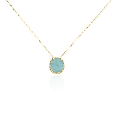 Collier Leeve Plaqué Or Jaune Amazonite - Colliers Femme | Histoire d’Or