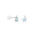 Boucles D'oreilles Puces Coeur In Love Or Blanc Topaze Et Oxyde - Clous d'oreilles Femme | Histoire d’Or