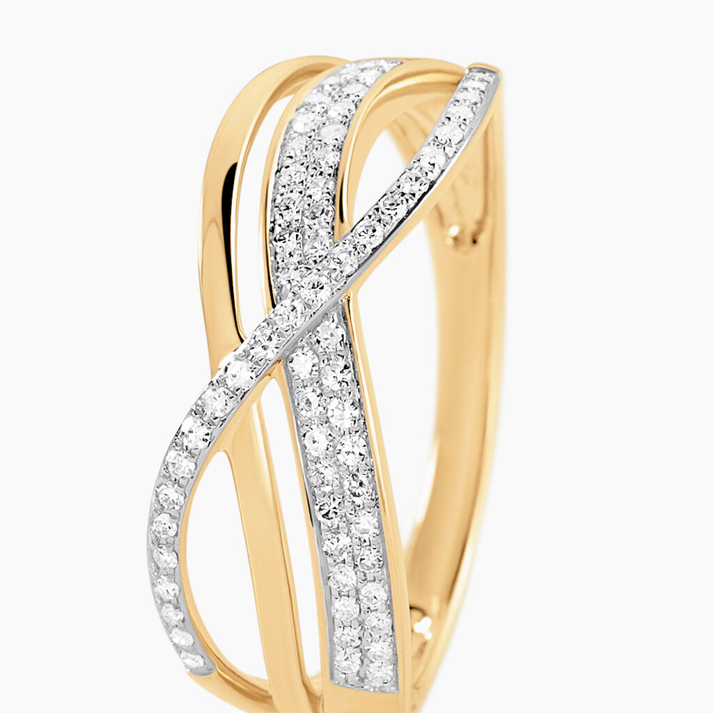 Bague Emilie Or Jaune Diamant - Bagues avec pierre Femme | Histoire d’Or