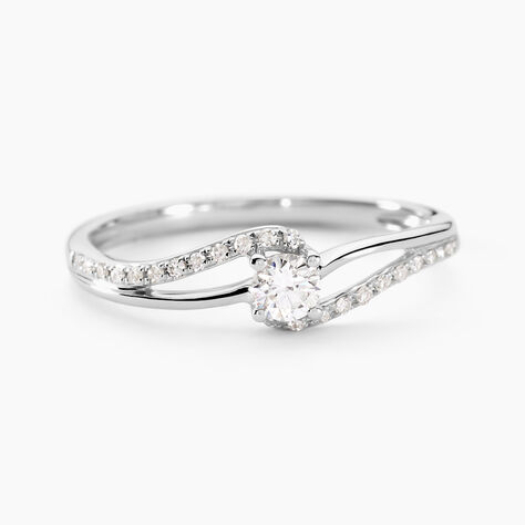 Bague Antigone Or Blanc Diamant - Bagues solitaires Femme | Histoire d’Or
