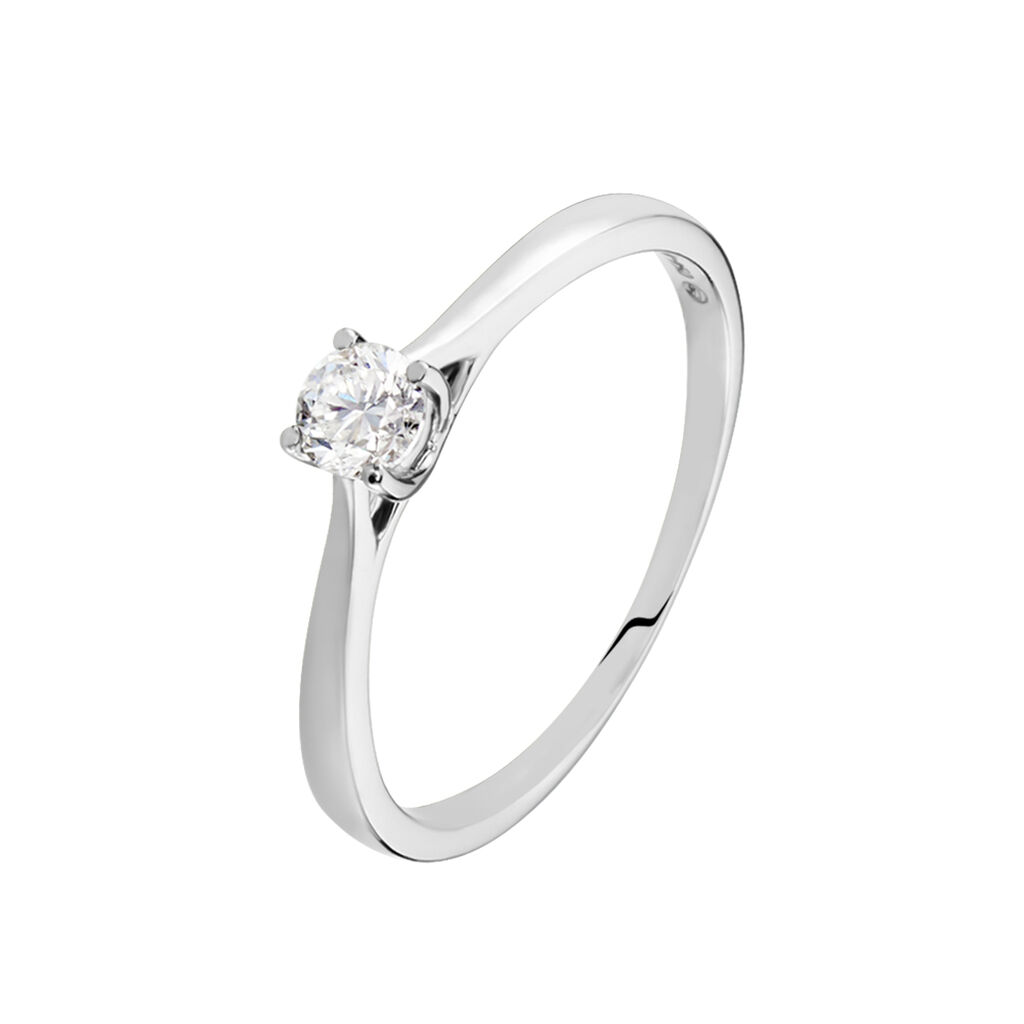 Bague Solitaire Victoria Platine Blanc Diamant - Bagues solitaires Femme | Histoire d’Or