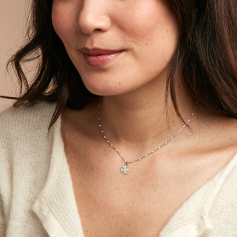 Collier Polka Argent Blanc - Ras de cou Femme | Histoire d’Or