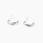 Cr&eacute;oles Llona Argent Blanc Oxyde De Zirconium - Boucles d'oreilles cr&eacute;oles Femme | Histoire d&rsquo;Or
