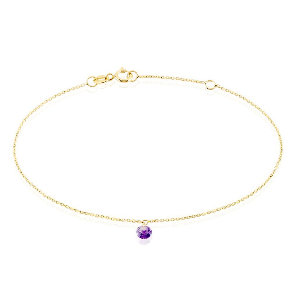 Bracelet Les Audacieuses Or Jaune Am&eacute;thyste - Bracelets Femme | Histoire d&rsquo;Or
