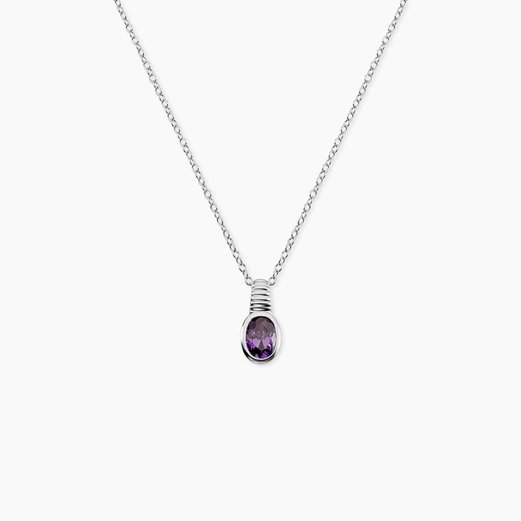 Collier Elowen Argent Blanc Oxyde De Zirconium - Colliers fantaisie Femme | Histoire d&rsquo;Or