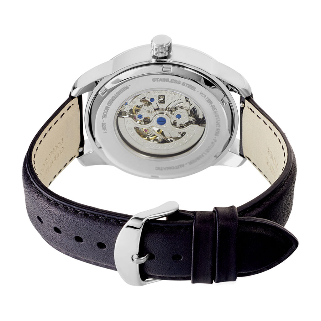 Montre Pierre Lannier Collection Automatique 44 Acier Argent&eacute; - Montres Homme | Histoire d&rsquo;Or