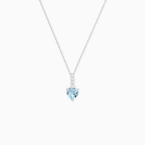 Collier Fany Or Blanc Topaze Et Oxyde De Zirconium - Colliers Femme | Histoire d&rsquo;Or