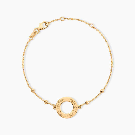 Bracelet Savas Plaqu&eacute; Or Jaune - Bracelets Naissance Femme | Histoire d&rsquo;Or
