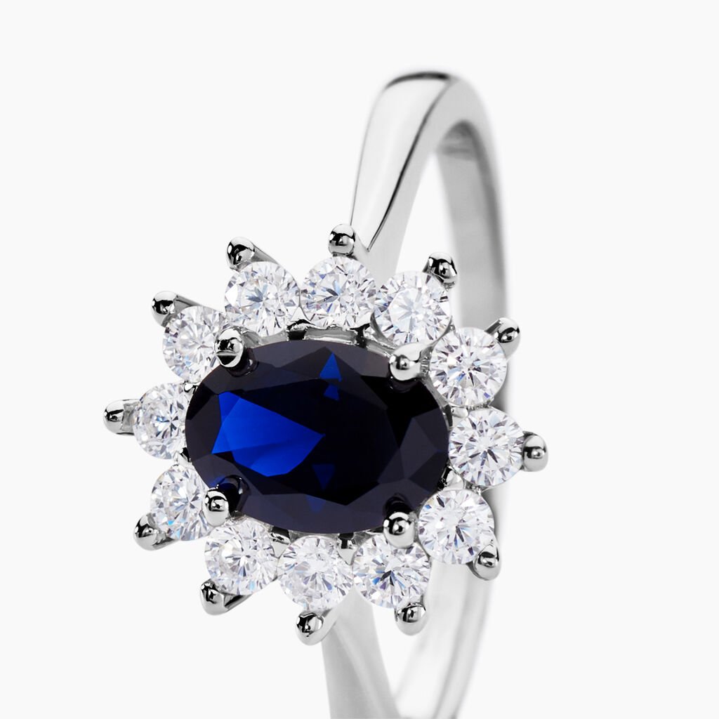 Bague Solitaire Perez Argent Blanc Oxyde De Zirconium - Bagues solitaires Femme | Histoire d’Or