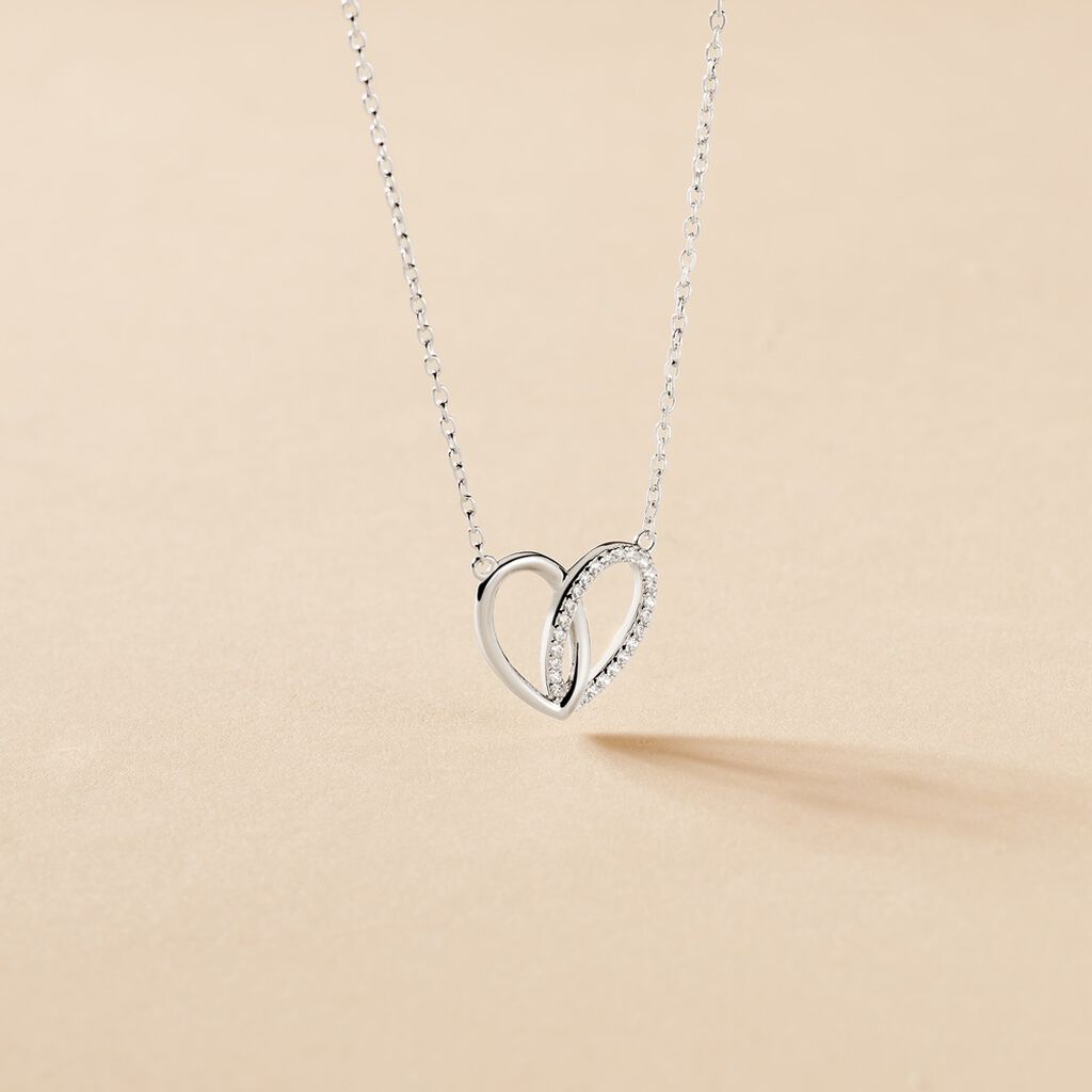 Collier Guilia Argent Blanc Oxyde De Zirconium - Colliers fantaisie Femme | Histoire d’Or