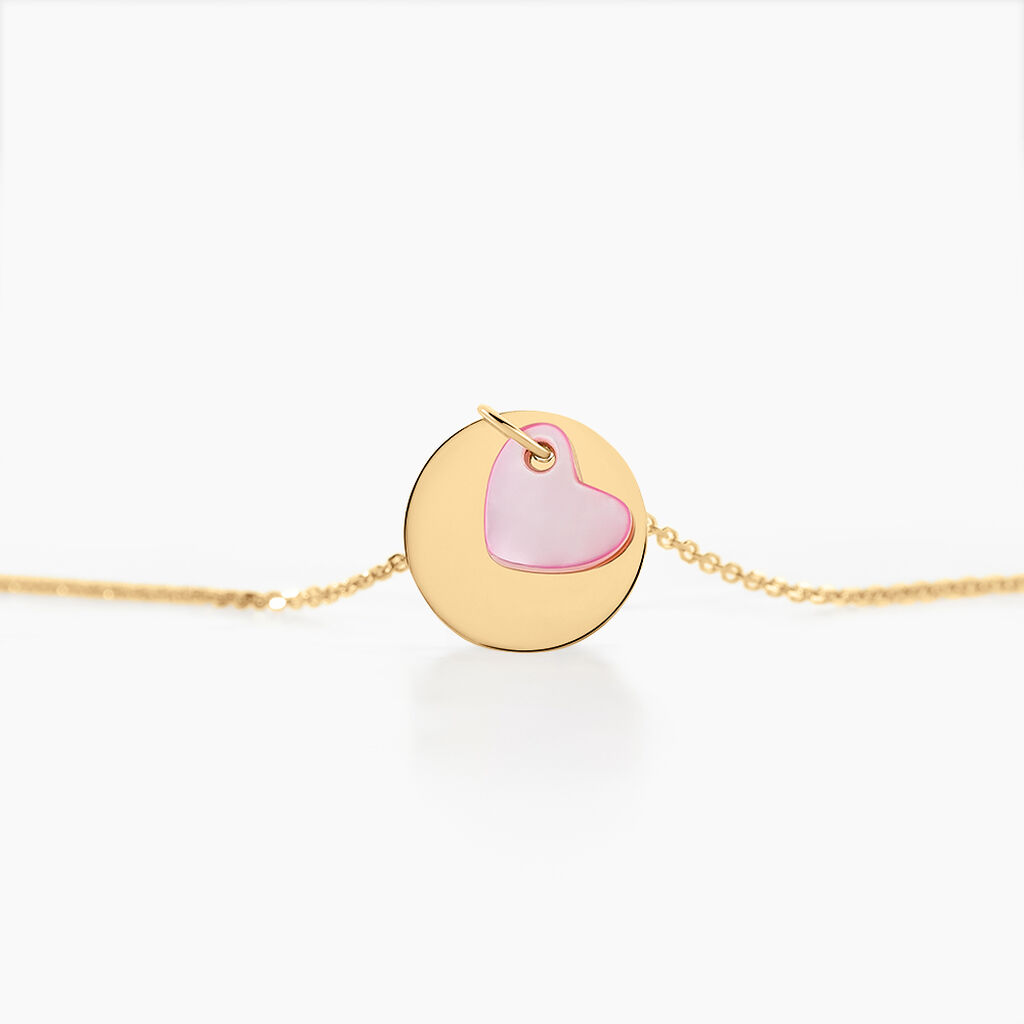 Collier Cleomelia Pastille Or Jaune - Cadeaux de naissance Enfant | Histoire d&rsquo;Or