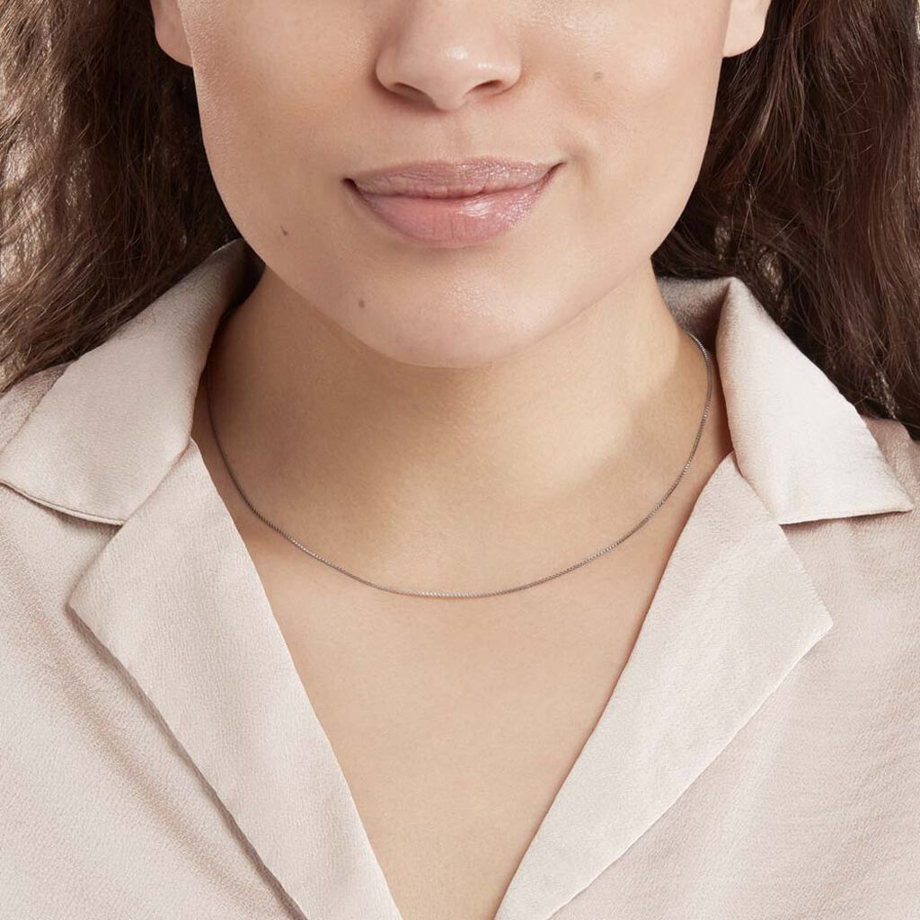 Chaîne Alyze Argent Blanc - Chaines Femme | Histoire d’Or